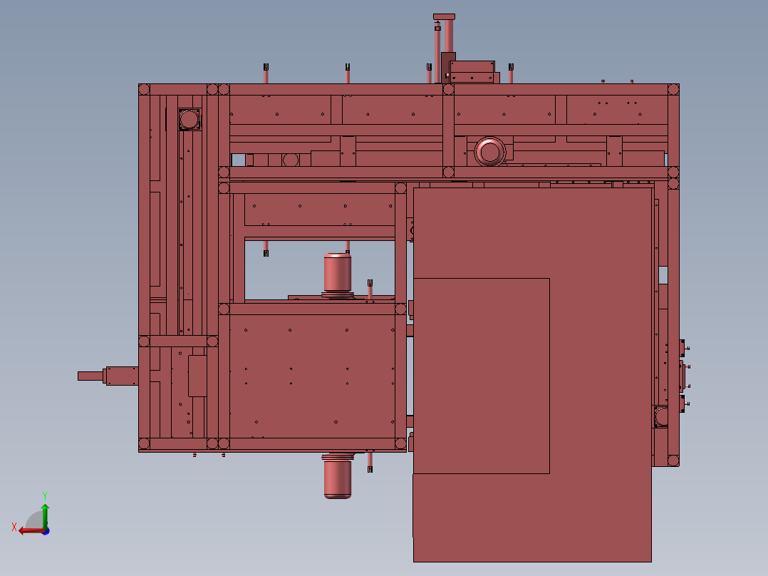 冲压自动生产线后视图