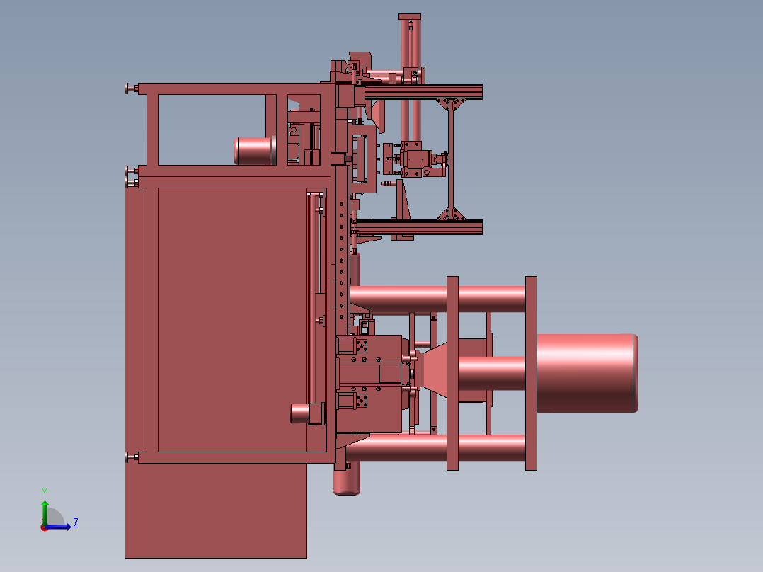 冲压自动生产线左视图