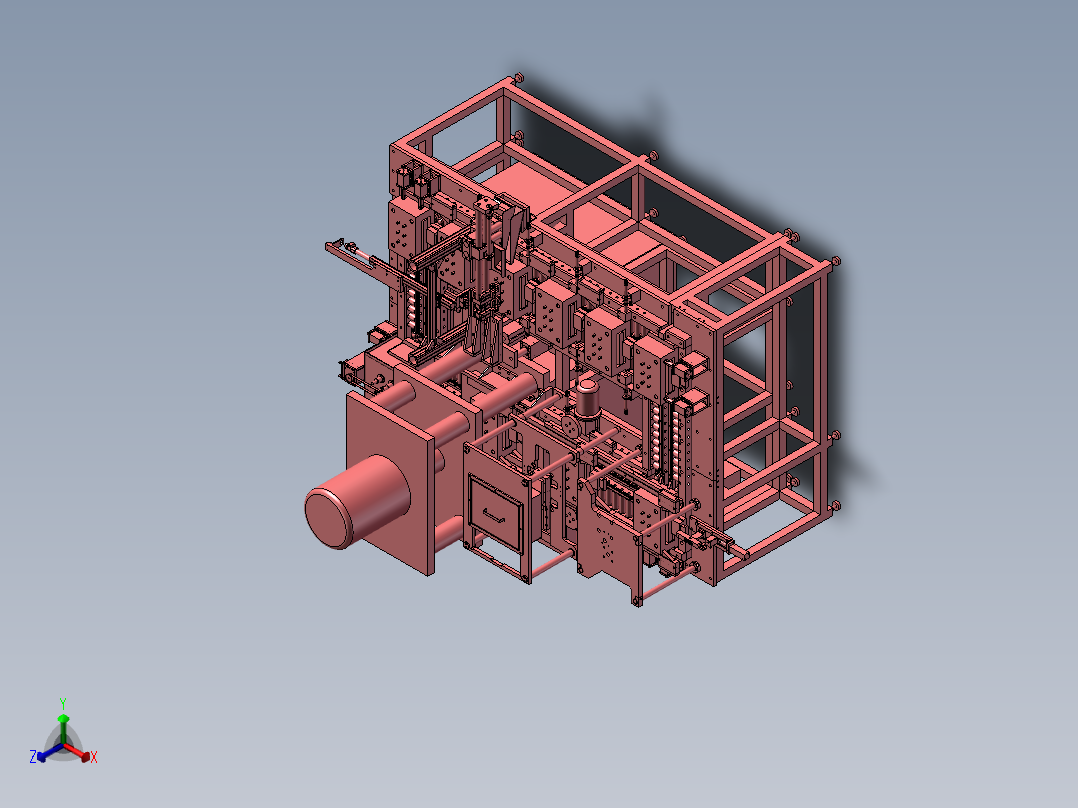 冲压自动生产线正等轴测图