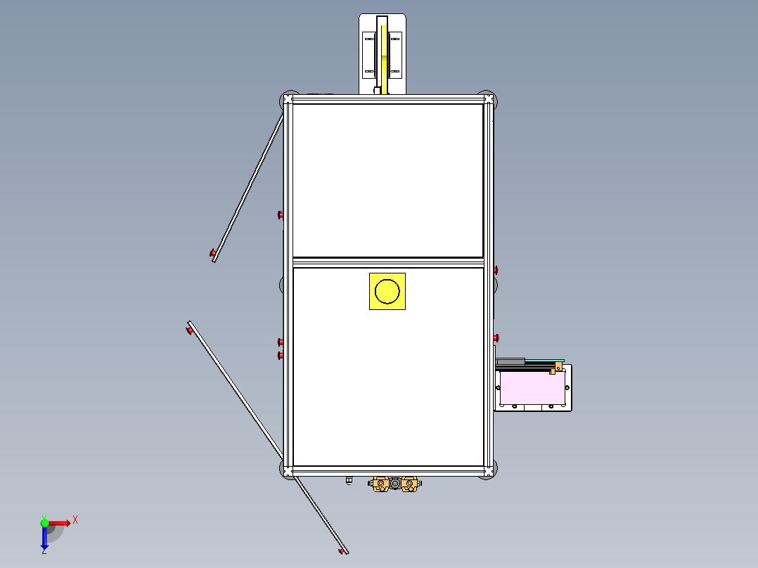 YDR-JS-CA05送料架组件俯视图