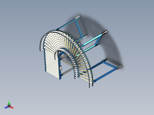 滚筒输送机 (1)正等轴测缩略图