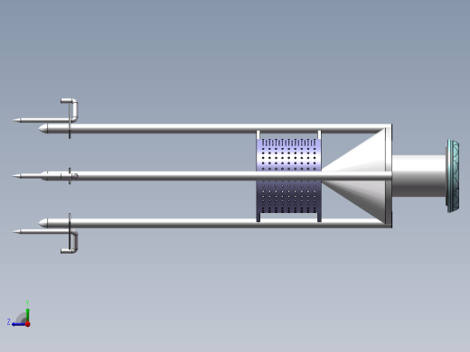 害虫诱杀灯设计SW三维模型右视缩略图