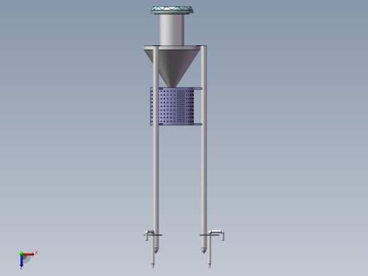 害虫诱杀灯设计SW三维模型俯视缩略图