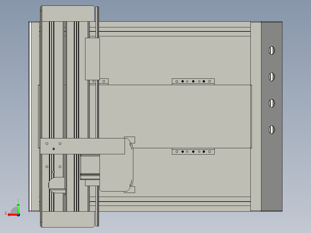 同步带桌面式平台B221-57步进后视图