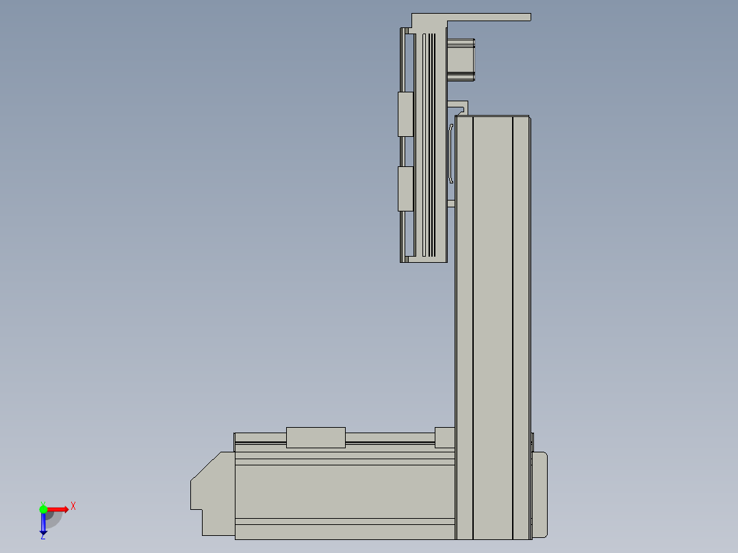 同步带桌面式平台B221-57步进俯视图