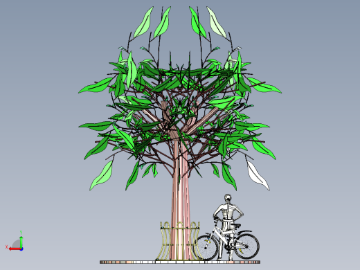 自行车停放植物后视缩略图