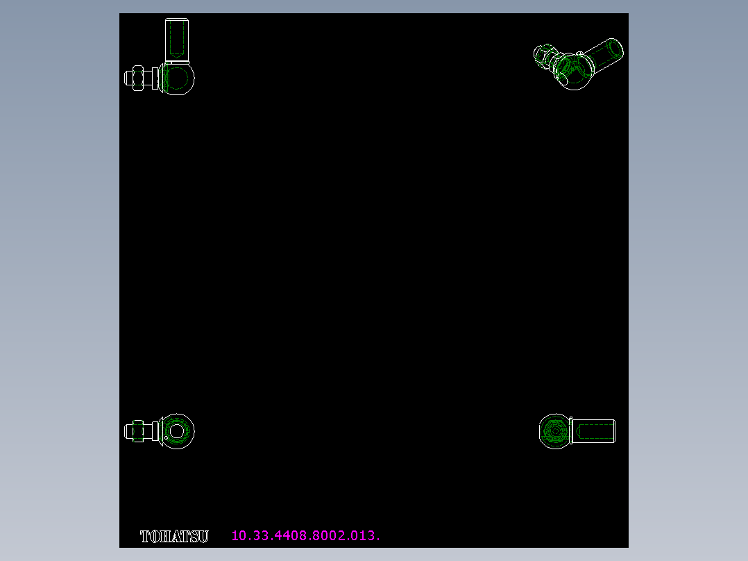 端桿軸承(有防塵套)10.-2D多系列多零件图纸模型