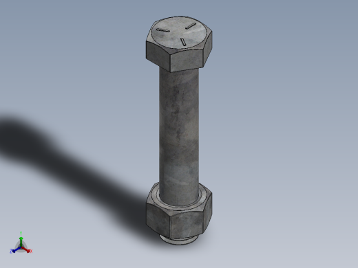 紧固件-0.7500 Helical Drill Bolt正等轴测缩略图