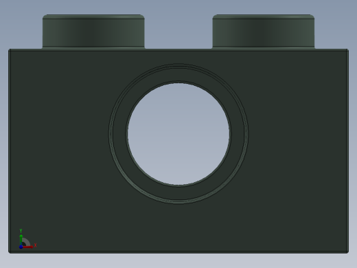 乐高机械组积木（横梁）-3700 Sand Green Technic Brick 1 x 2 with Hole前视缩略图