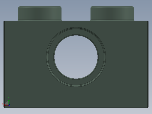 乐高机械组积木（横梁）-3700 Sand Green Technic Brick 1 x 2 with Hole后视缩略图