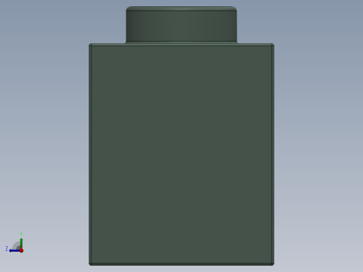 乐高机械组积木（横梁）-3700 Sand Green Technic Brick 1 x 2 with Hole右视缩略图