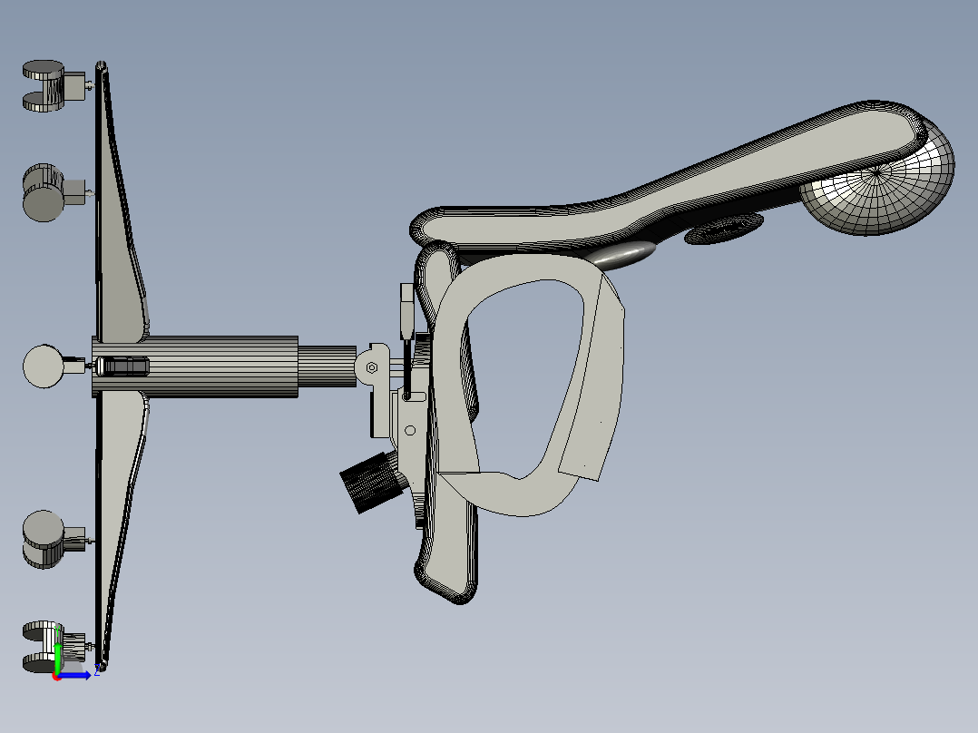 白色女士办公扶手椅左视图