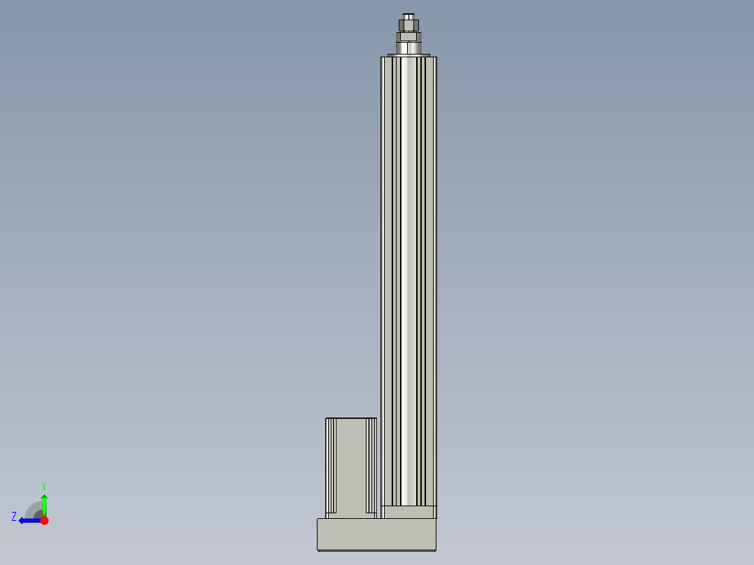 12VZ电动缸-VZ6-S400-BD右视图
