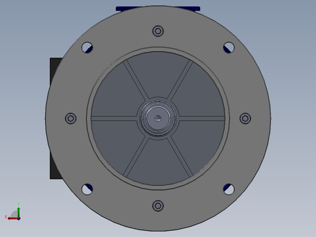 三相交流电动机后视图