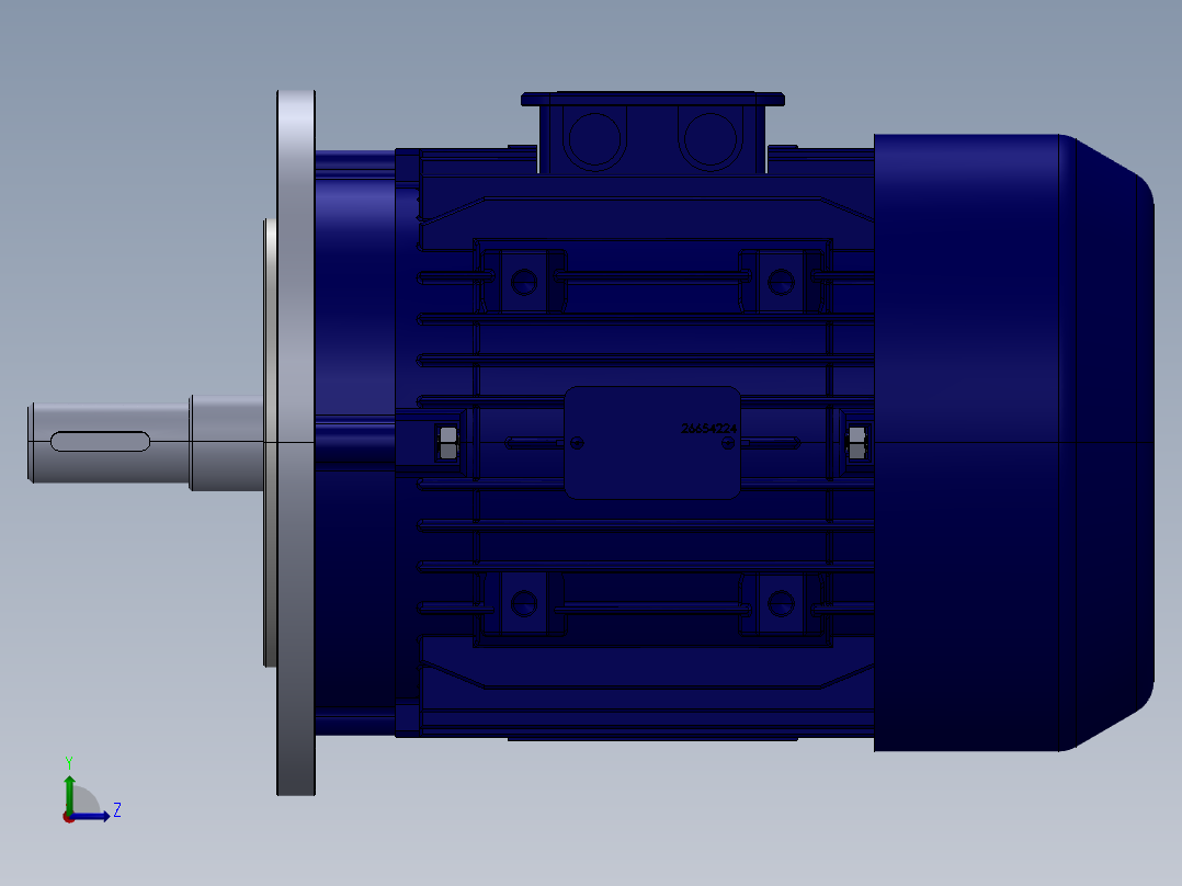 三相交流电动机左视图