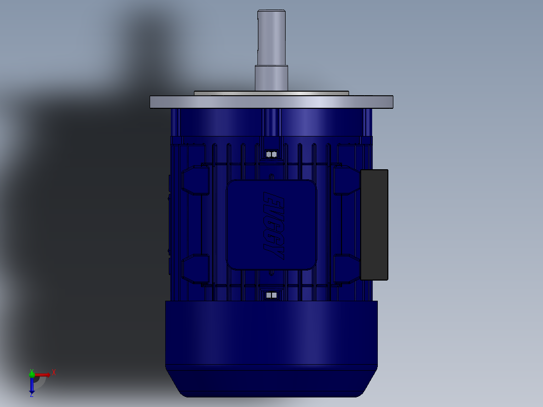 三相交流电动机俯视图