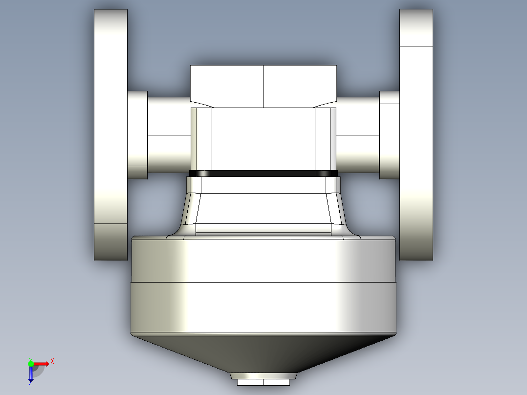 6DKMOFCP NO-DA 气动隔膜阀、常开型双作用，固定法兰，钻孔PN10 16。面对面根据EN 558-1 PVDF俯视图