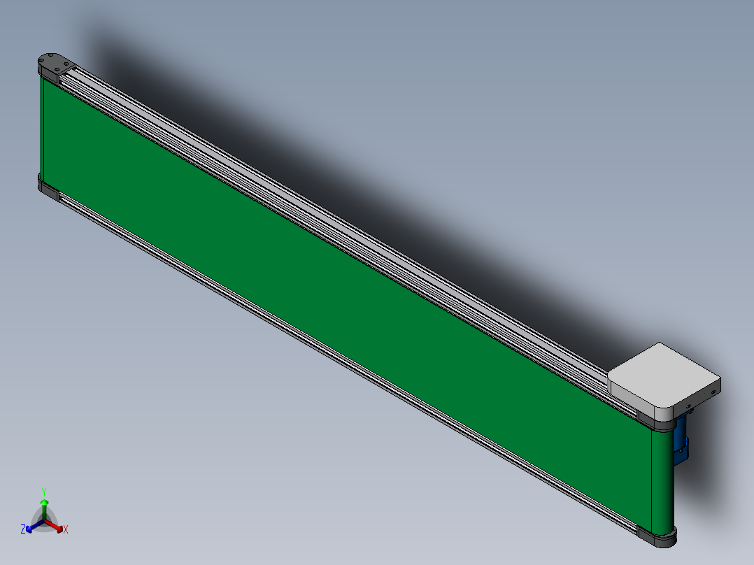 传送带 宽350长2000正等轴测图