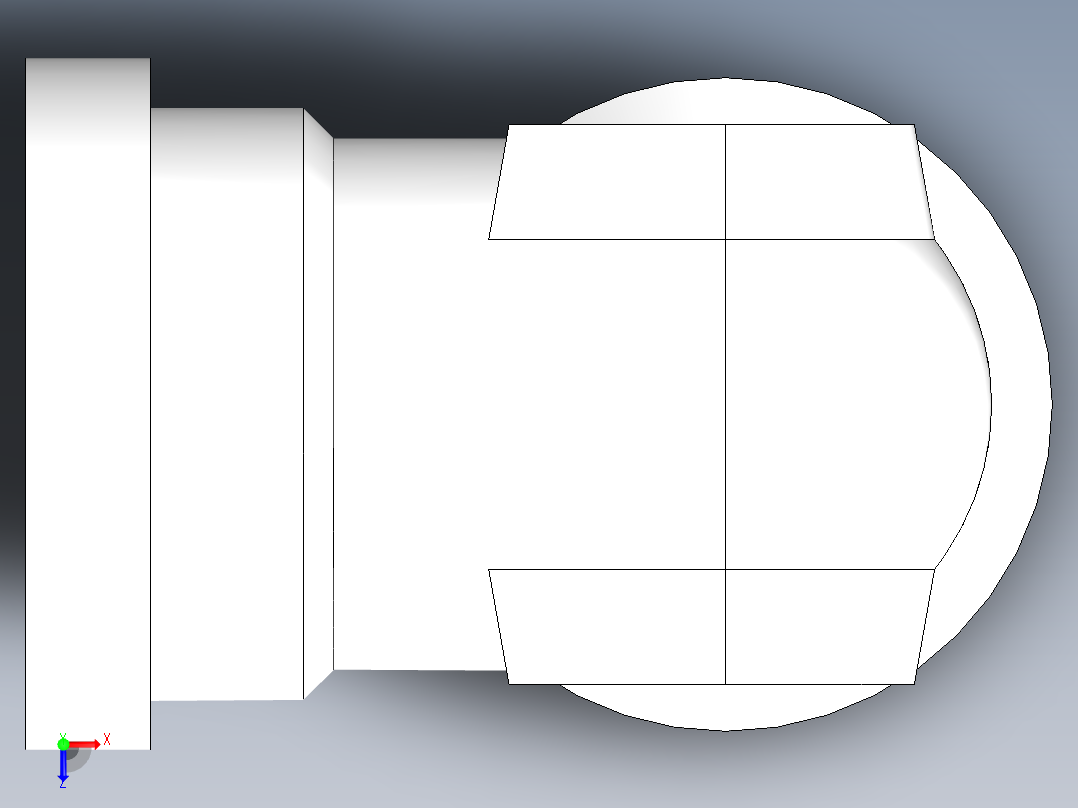 法兰接头、1DFL9-42-16俯视图