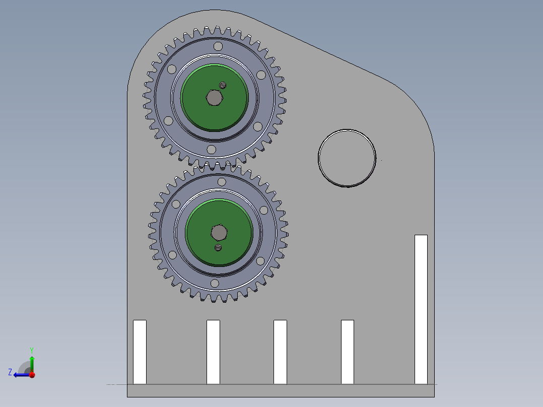 玉米秸秆保留型收割榨汁机的榨汁系统设计说明书及全套图纸右视图