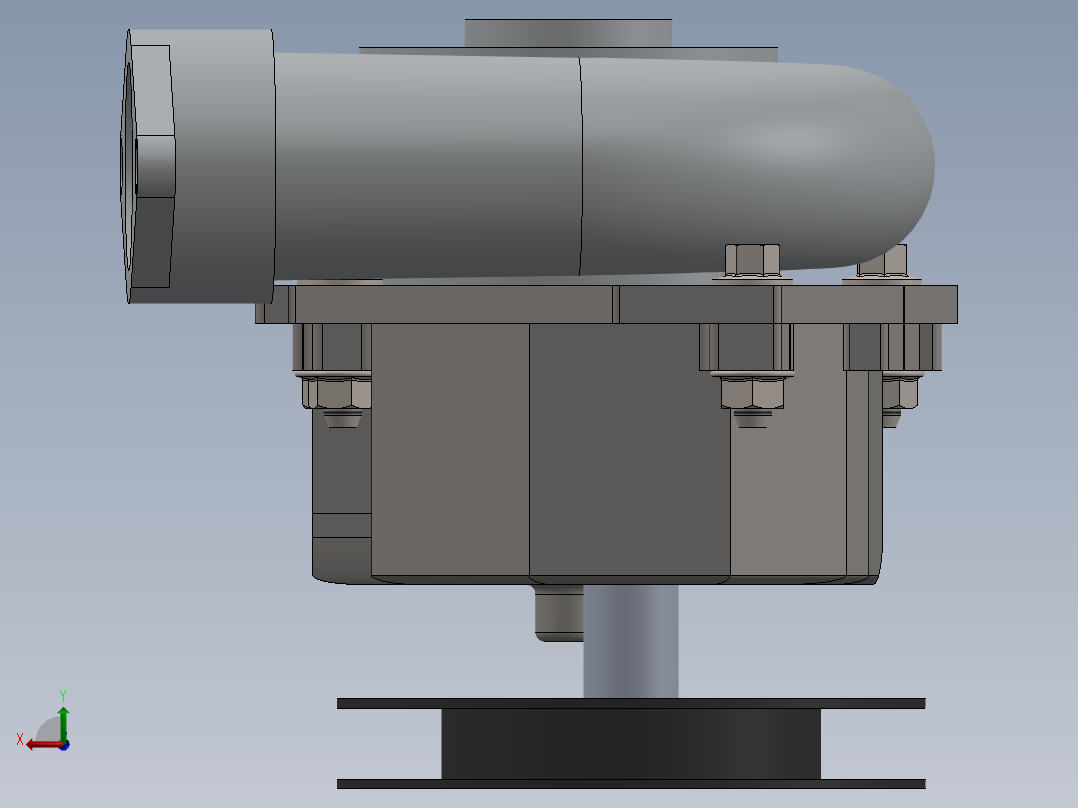增压器(21)后视图