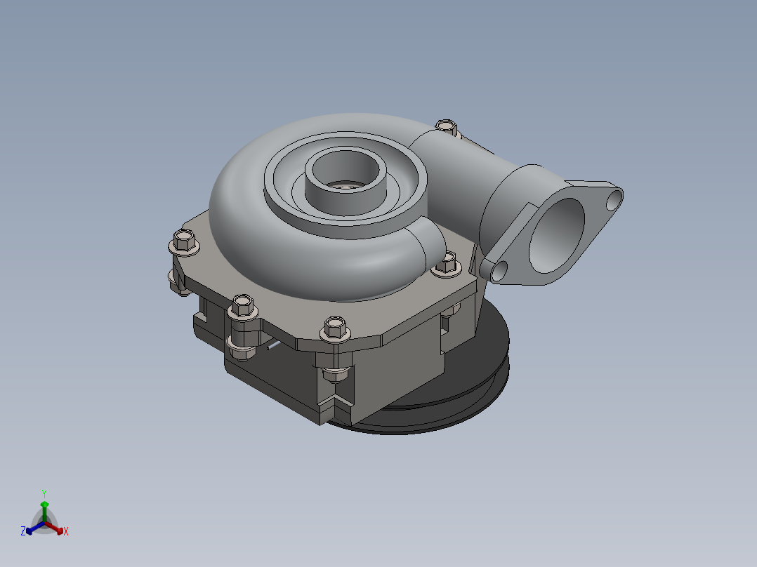 增压器(21)正等轴测图