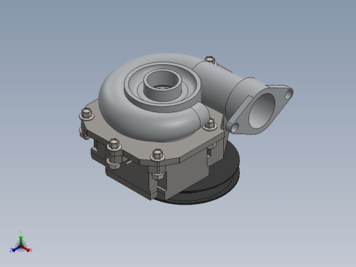 增压器(21)正等轴测缩略图