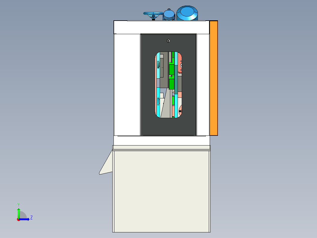 活塞钻孔设备左视图