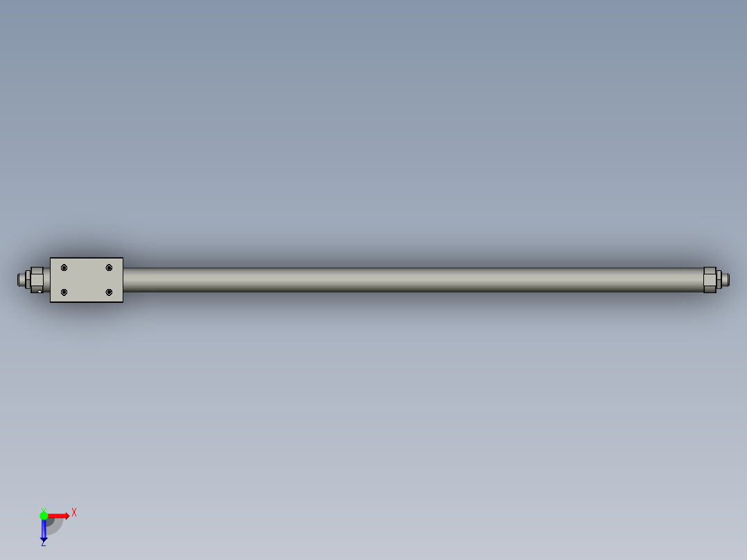 2外购件无杆气缸RMS16X450俯视图