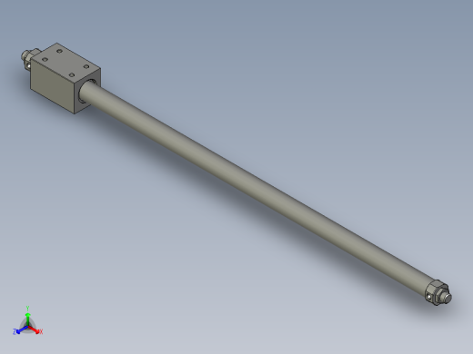 2外购件无杆气缸RMS16X450正等轴测缩略图