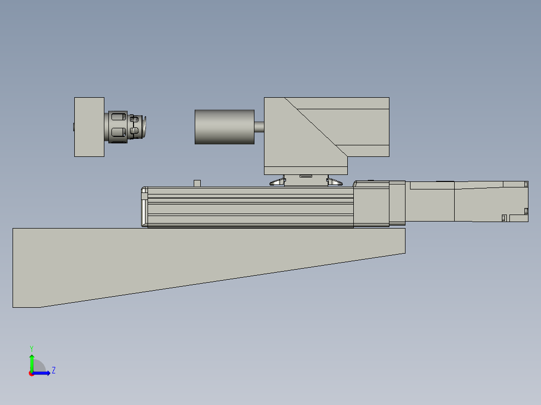 盒螺纹检测总成左视图