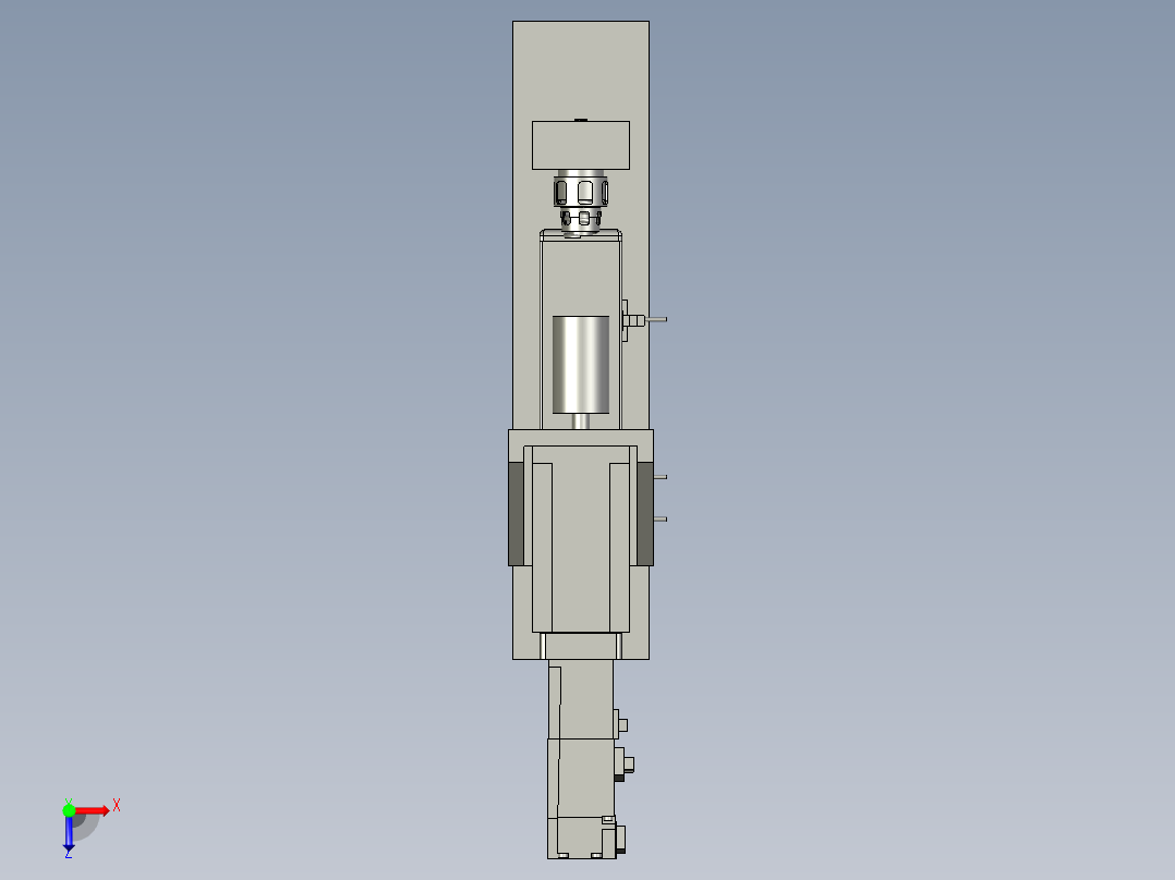 盒螺纹检测总成俯视图
