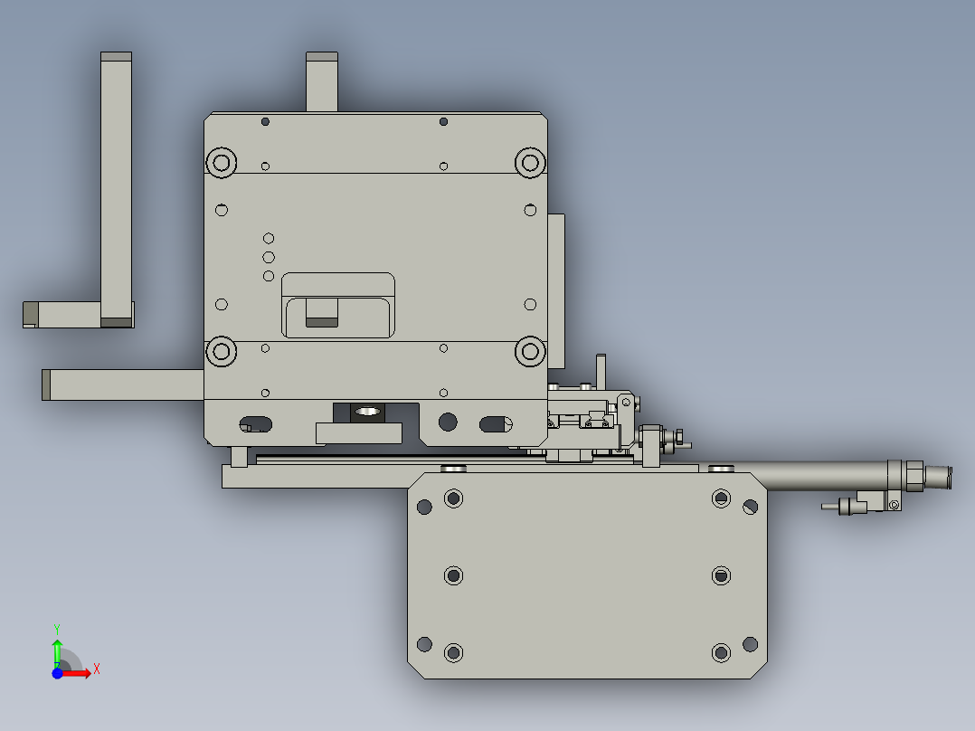 15504434-气缸夹持插针模组前视图