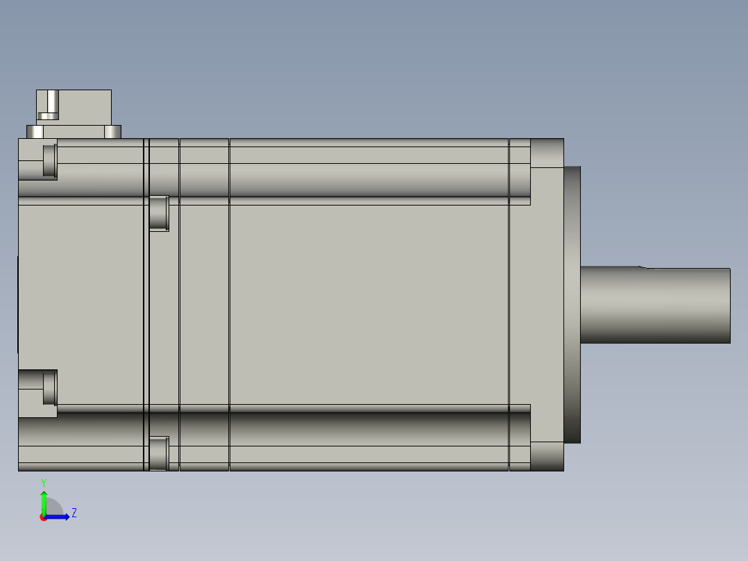 MSMF042L1U2-400W伺服电机左视图