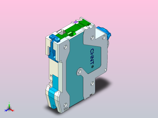 NBH8-40H 1P&amp;N小型断路器三维模型202404正等轴测缩略图