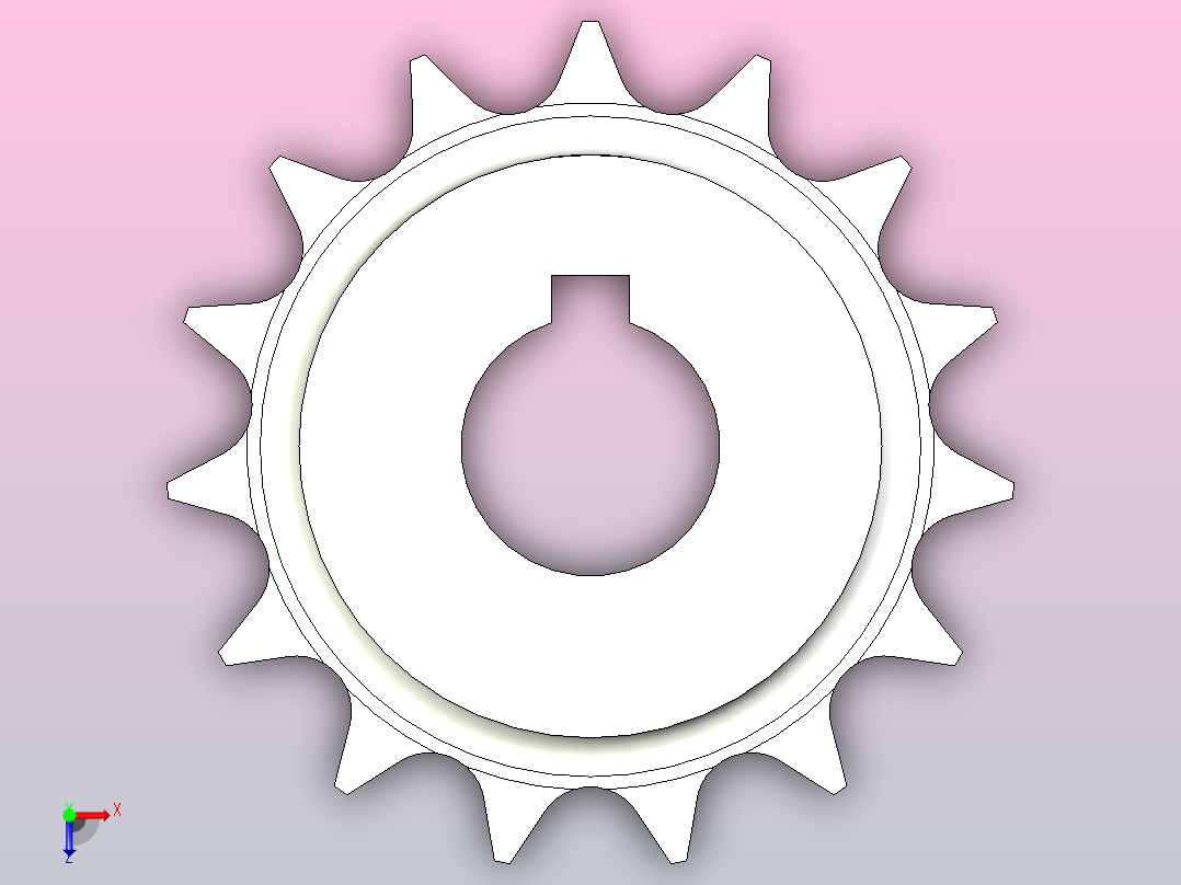 齿轮 (2)俯视图