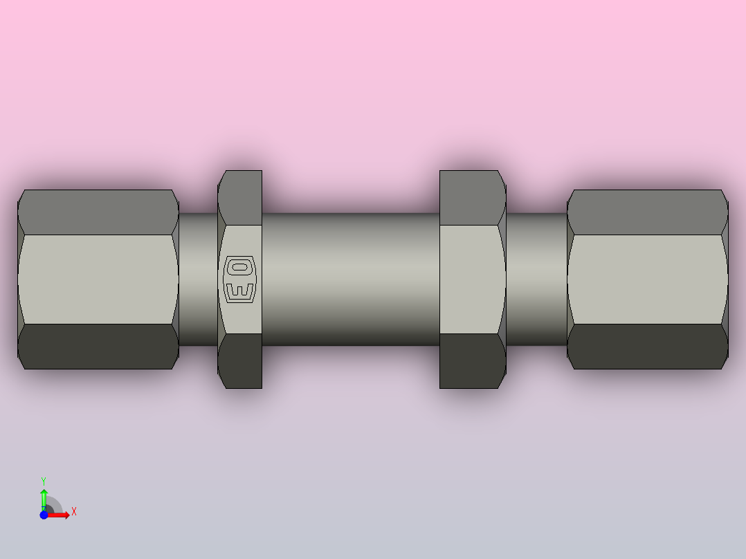 EO标准液压接头舱壁接头SV06ZL71(16)前视图