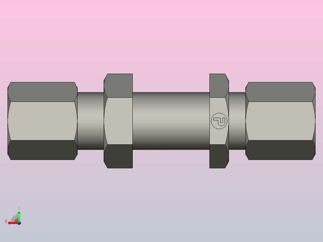 EO标准液压接头舱壁接头SV06ZL71(16)后视图