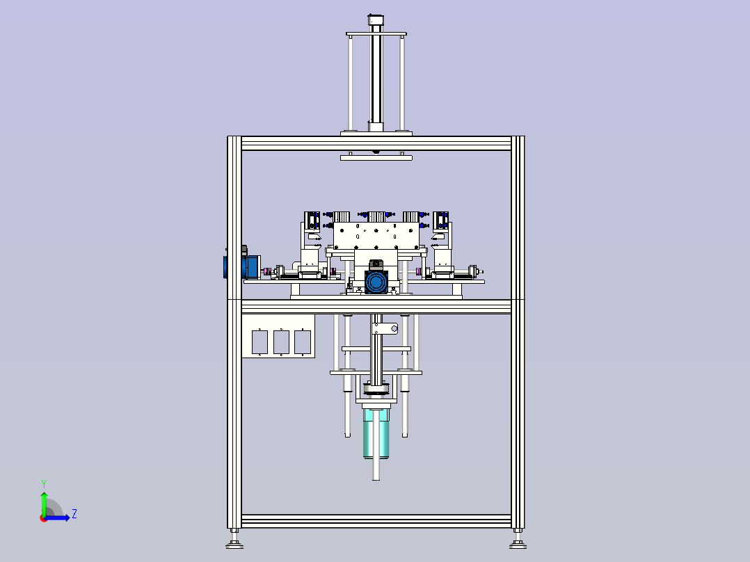 自动丝印设备左视图