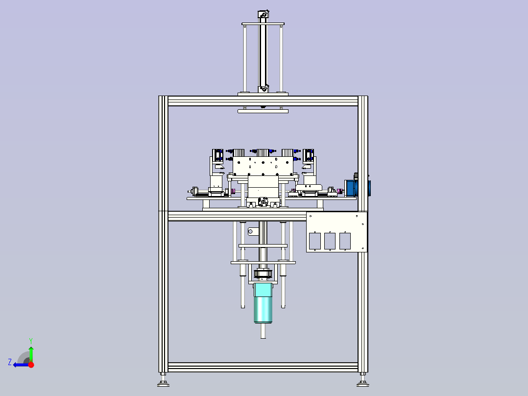 自动丝印设备右视图