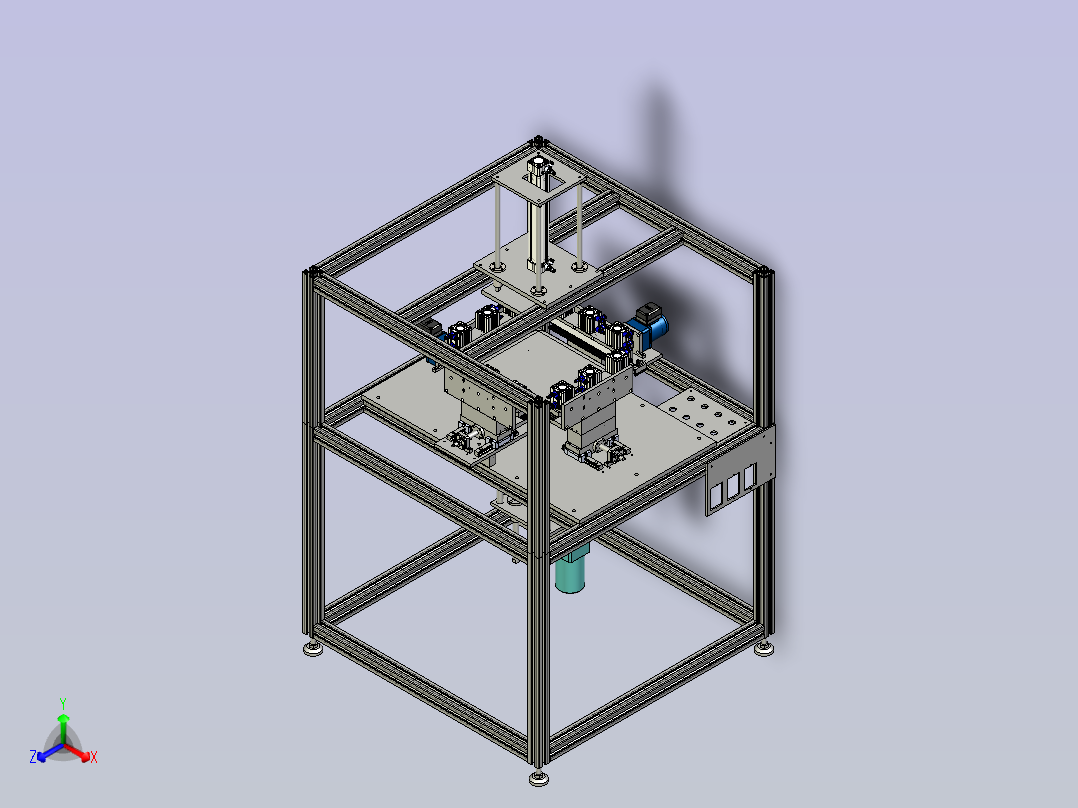 自动丝印设备正等轴测图