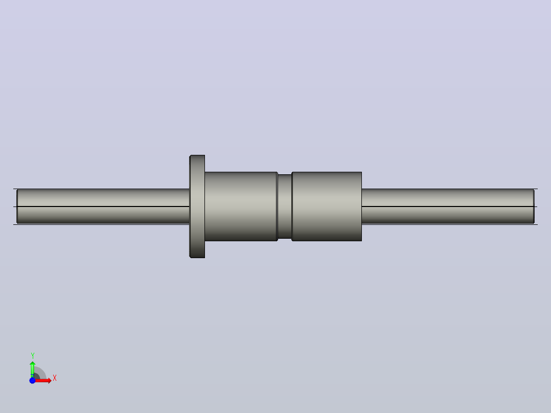DKFZD3210-5滚珠丝杆3D模型前视图