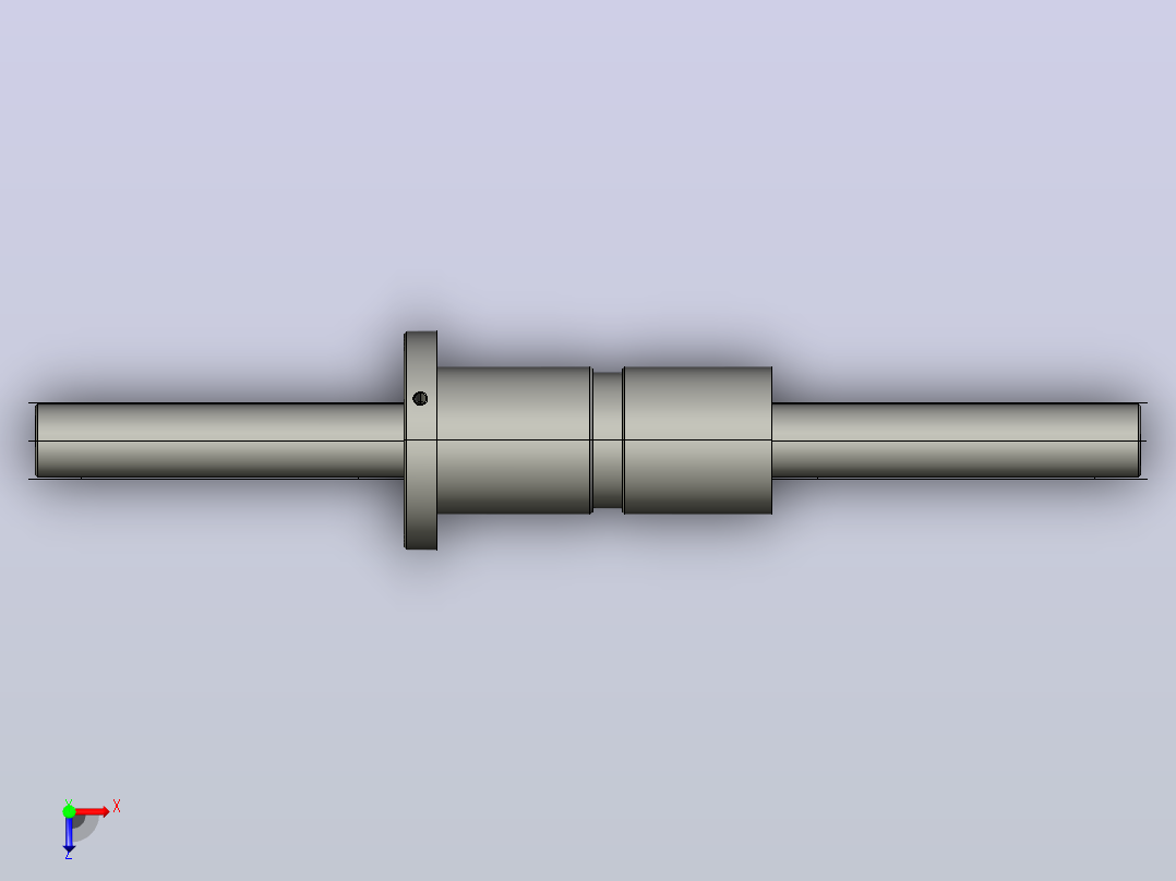 DKFZD3210-5滚珠丝杆3D模型俯视图
