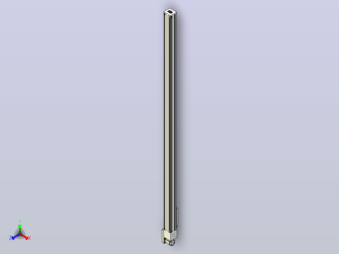 伺服电机集成皮带传动直线执行器TPA-OCB-140-256-L3250-MR-P75-N3主视图