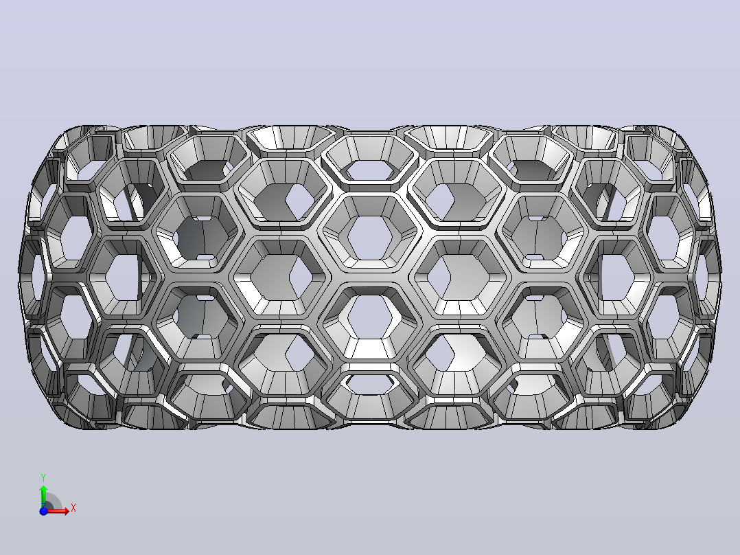 蜂窝图案手镯使用Solidworks前视图