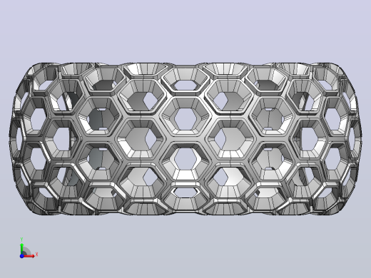 蜂窝图案手镯使用Solidworks前视缩略图
