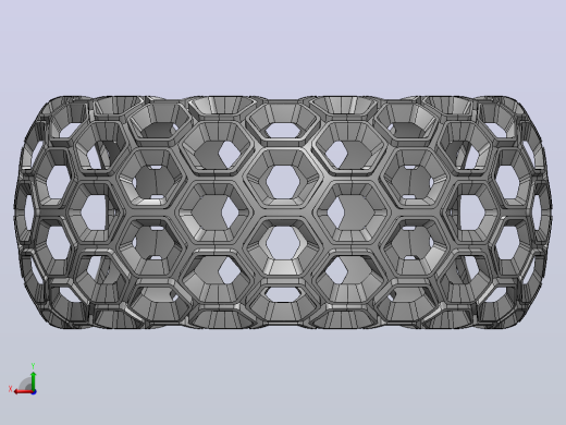 蜂窝图案手镯使用Solidworks后视缩略图