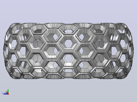蜂窝图案手镯使用Solidworks右视缩略图