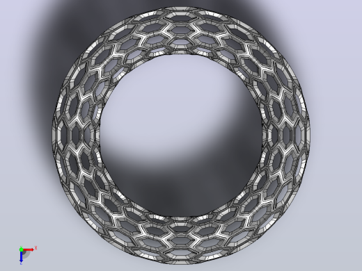 蜂窝图案手镯使用Solidworks俯视缩略图