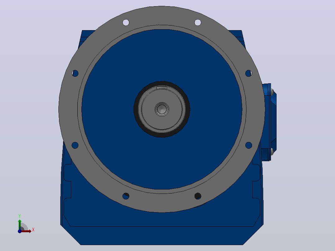 RF147法兰轴伸式安装斜齿轮减速机RF147-Y30-4P-200L-M1-0°-Φ550前视图